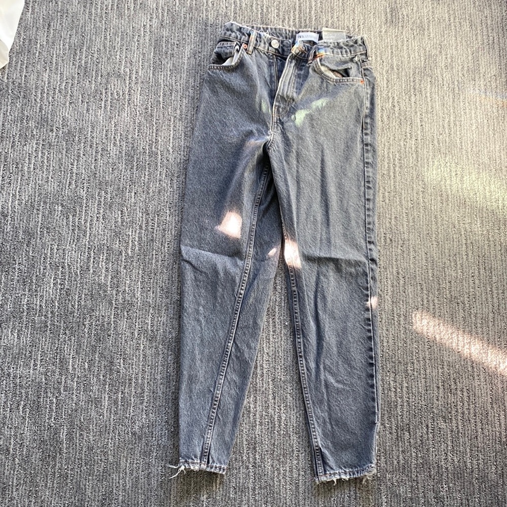 Dark gray Zara mom ankle jeans
